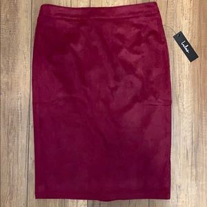 Lulus Suede Pencil Skirt